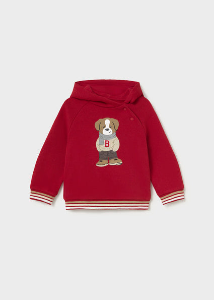 Mayoral Boys Red Dog Print Hoodie