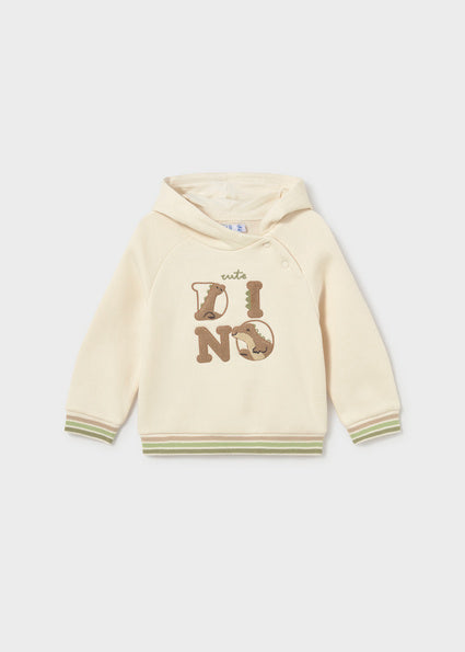Mayoral Boy Cream Dinosaur Hoodie