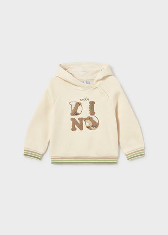 Mayoral Boy Cream Dinosaur Hoodie