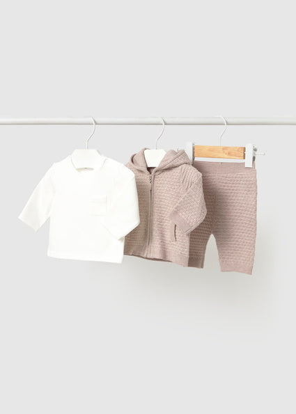 Mayoral Baby Boys Beige Knitted Set