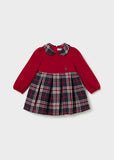 Mayoral Red & Navy Tartan Dress