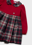 Mayoral Red & Navy Tartan Dress