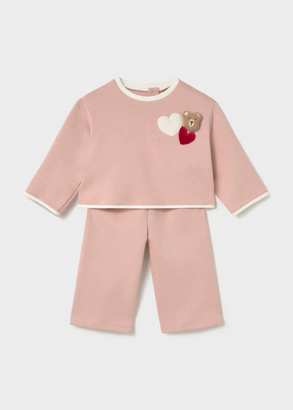 Mayoral Pink Jersey Trouser Set