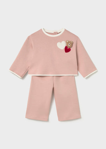Mayoral Pink Jersey Trouser Set