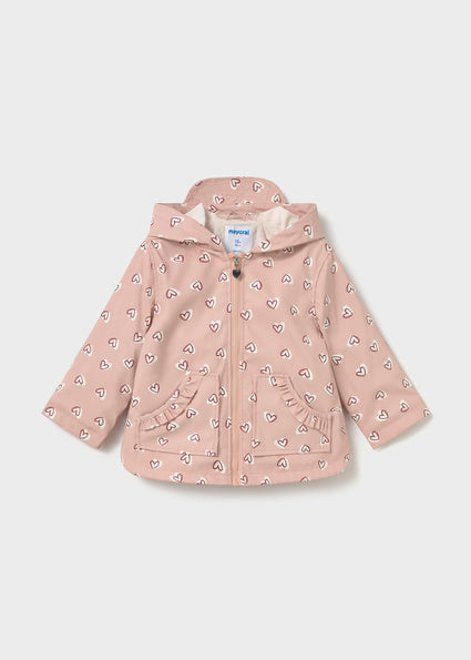 Mayoral Pink Heart Waterproof Jacket