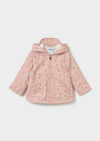 Mayoral Pink Heart Waterproof Jacket