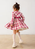 Mayoral Pink & Beige Checked Dress
