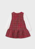 Mayoral Girls Red Tweed Pinafore