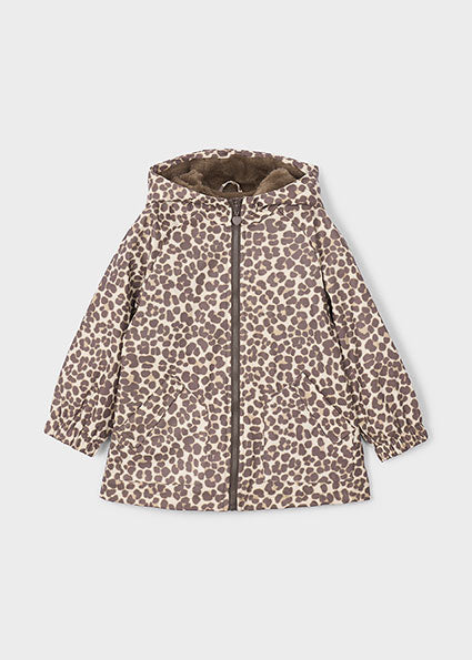 Mayoral Girls Brown Leopard Print Jacket