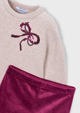 Mayoral Girls Beige & Raspberry Leggings Set