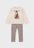 Mayoral Girls Leopard Print Leggings Set