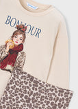 Mayoral Girls Leopard Print Leggings Set