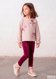 Mayoral Girls Beige & Raspberry Leggings Set