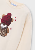 Mayoral Girls’ Beige Teddy & Leopard Print Leggings Set