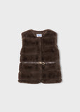 Mayoral Girls  Brown Faux Fur Gilet