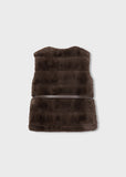 Mayoral Girls  Brown Faux Fur Gilet