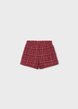 Mayoral Girls Ivory & Red Tweed Shorts Set