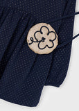 Mayoral Navy & Gold Dress & Bag Set
