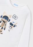 Mayoral Boys Ivory Robot Print Top