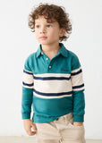 Mayoral Boys Green & Ivory Polo Shirt
