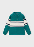 Mayoral Boys Green & Ivory Polo Shirt
