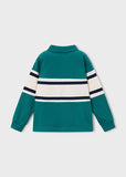 Mayoral Boys Green & Ivory Polo Shirt