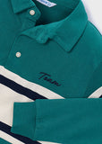 Mayoral Boys Green & Ivory Polo Shirt