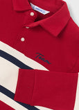 Mayoral Boys Red & Ivory Polo Shirt