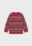 Mayoral Boys Red & Grey Striped Sweater