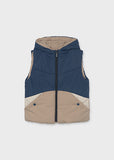 Mayoral Boys Navy & Beige Reversible Gilet