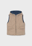 Mayoral Boys Navy & Beige Reversible Gilet