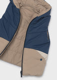 Mayoral Boys Navy & Beige Reversible Gilet