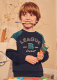 Mayoral Boys Navy & Green Sweatshirt