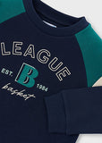Mayoral Boys Navy & Green Sweatshirt