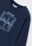 Mayoral Boys’ Navy Blue Basic Long Sleeve Top