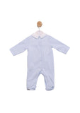 Mintini Baby Boys Pale Blue Cotton Babygrow