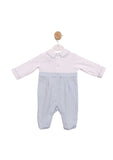 Mintini Baby Boys Blue & White Babygrow