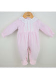 Pex Hannah Pink Velour Babygrow