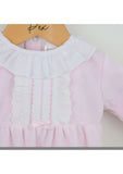 Pex Hannah Pink Velour Babygrow