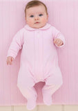 Pex Baby Girl Pink Velour Babygrow