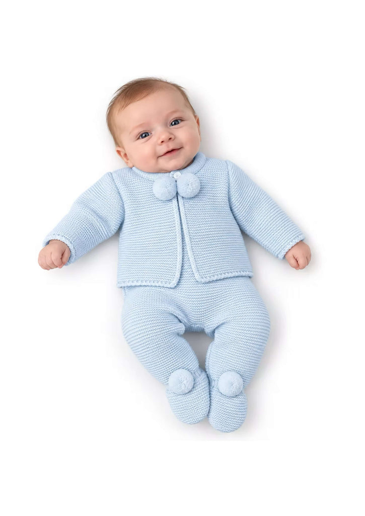 Kleo Kids Baby Boy Blue Knitted Set