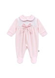 Kleo Kids Pale Pink Velour Baby Girl Babygrow