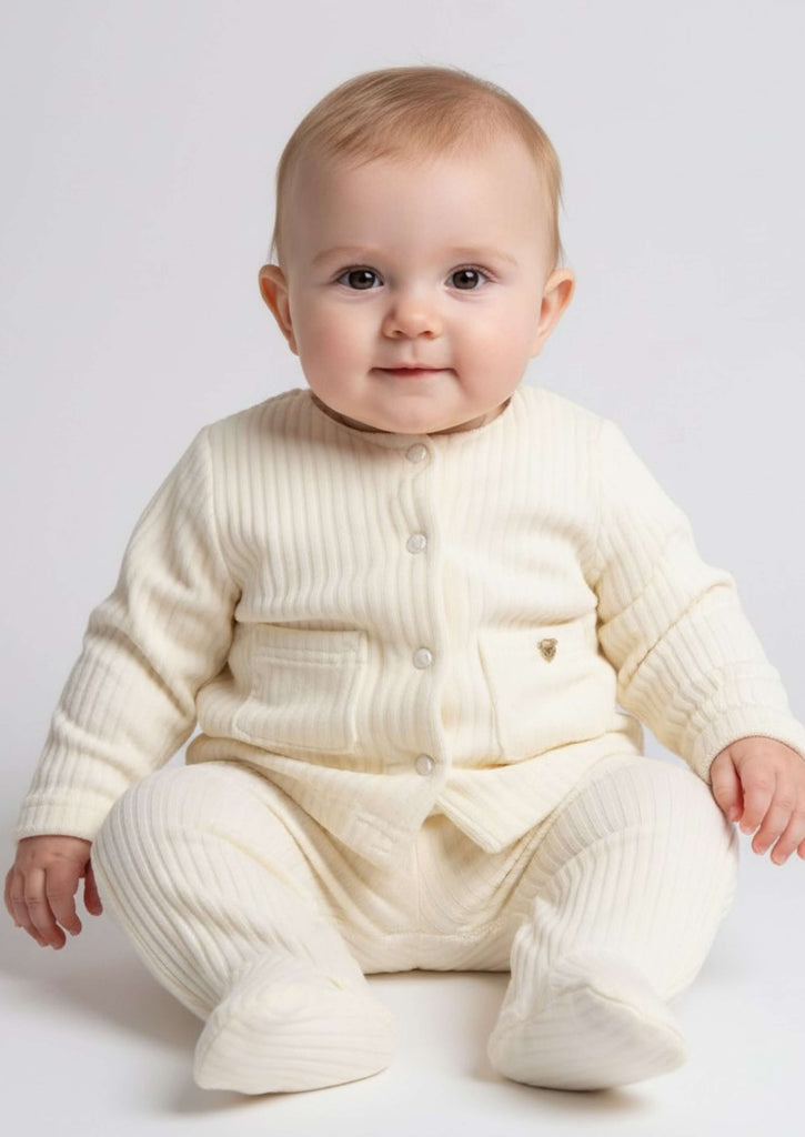 Rock A Bye Baby Unisex Ivory Two-Piece Set