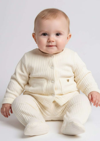 Rock A Bye Baby Unisex Ivory Two-Piece Set