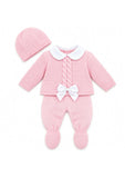 Kleo Kids Pink Knitted Three-Piece Outfit