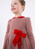 Mayoral Girls Red Dogtooth Dress