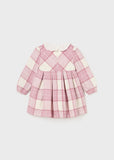 Mayoral Girls Pink & Ivory Checked Dress
