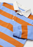 Mayoral Boys Orange & Blue Striped Polo Shirt