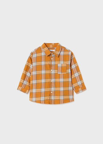 Mayoral Boys Orange Check Shirt