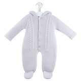 Dandelion Light Grey Cable Knitted Pramsuit